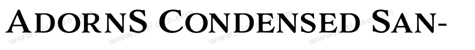 AdornS Condensed San字体转换